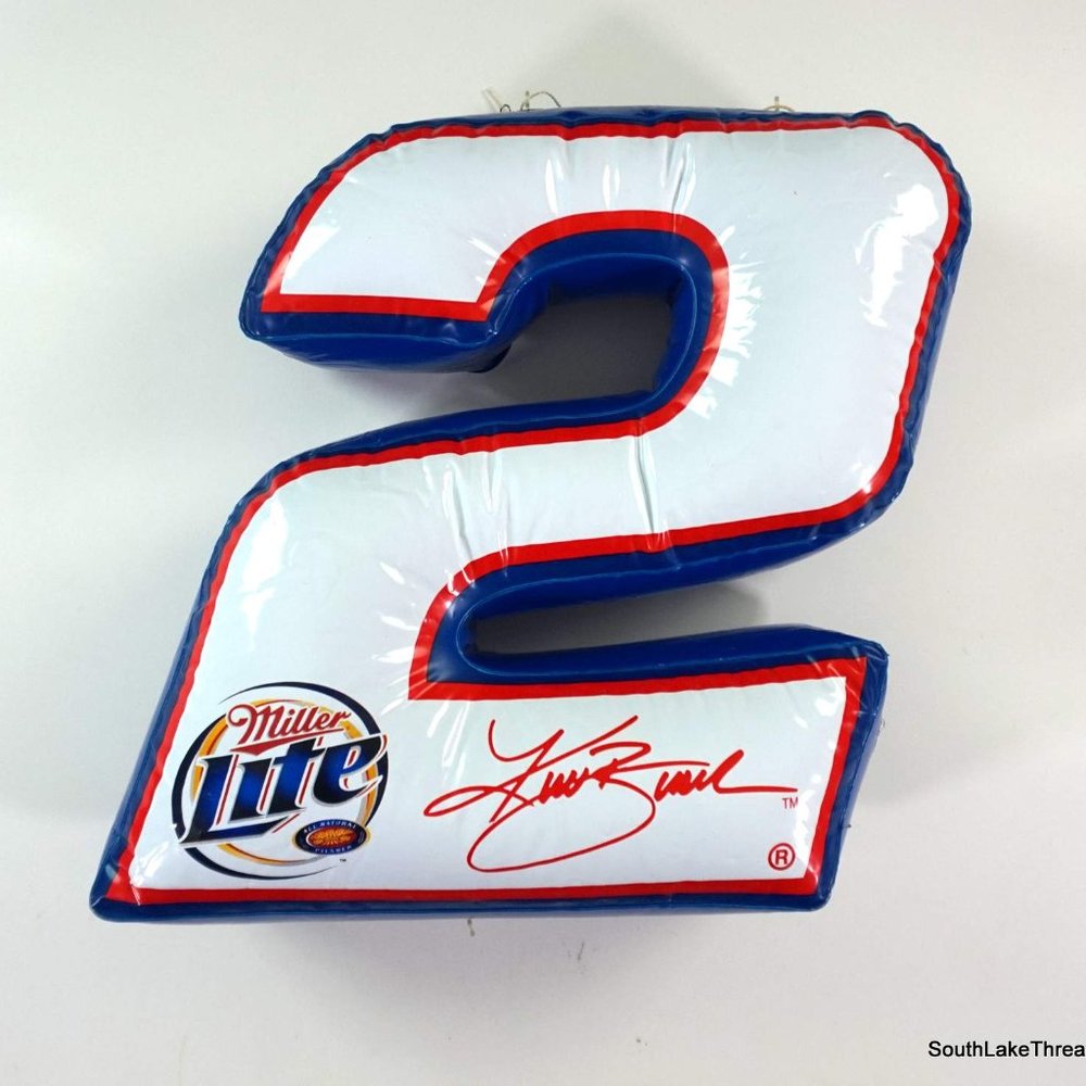 EUC MILLER LITE BEER #2 INFLATABLE KURT BUSCH NASCAR RACING 18" × 14 2008 Penske